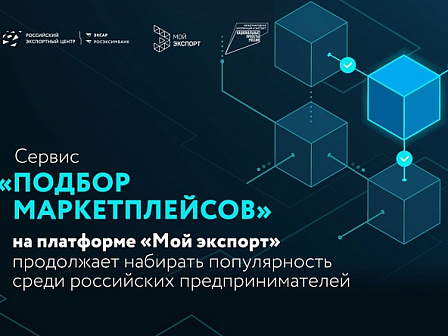 Цифровая платформа «Мой экспорт» назвала сервис «Подбор маркетплейсов» одним из самых востребованных у предпринимателей-экспортеров